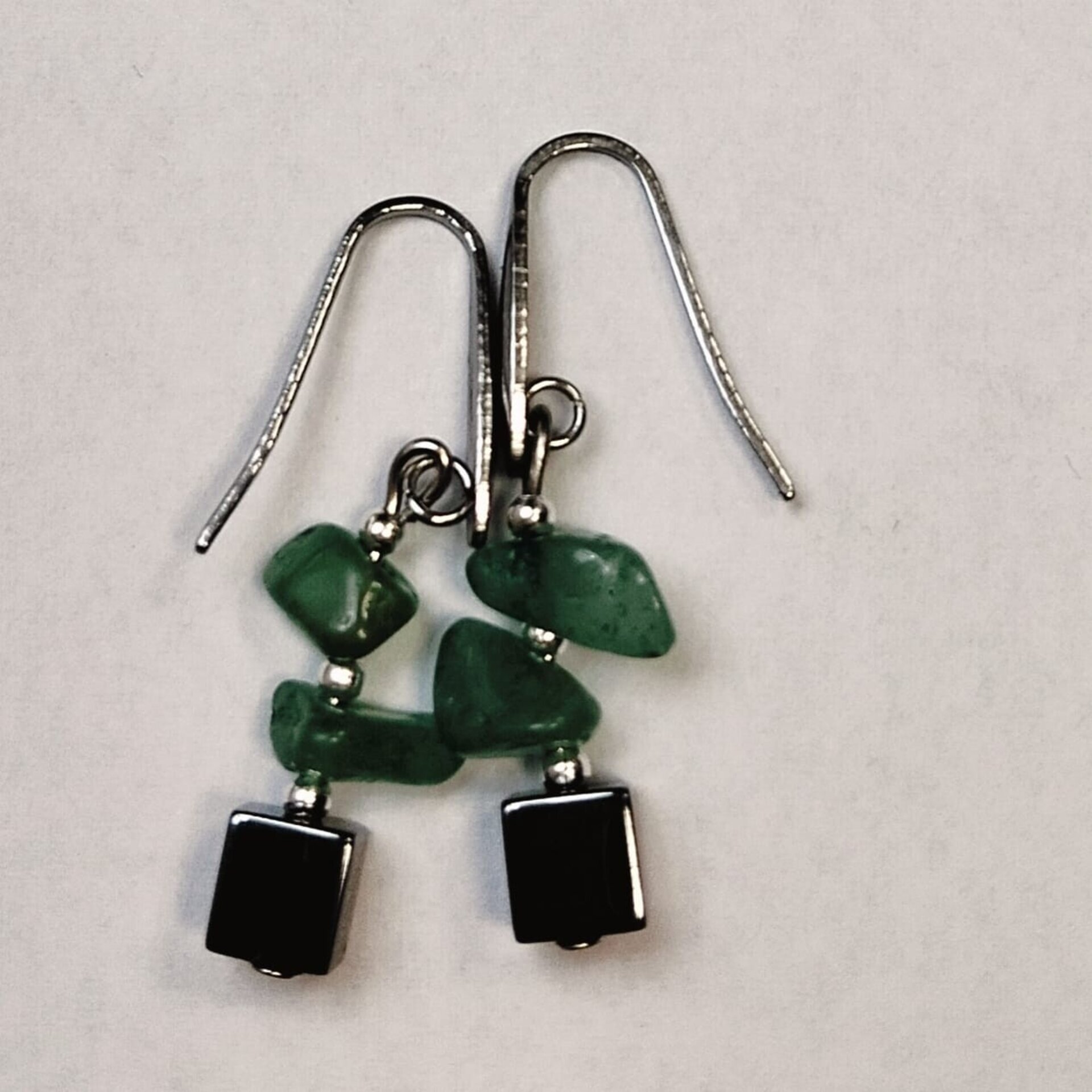 Pendientes de hematita y piedras - 5